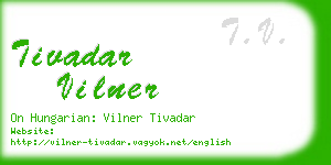 tivadar vilner business card